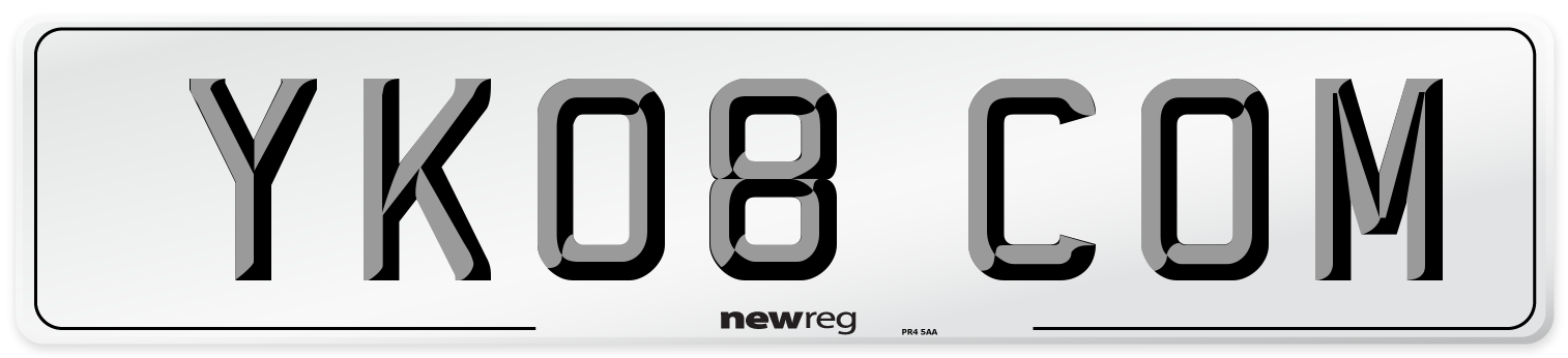 YK08 COM Number Plate from New Reg